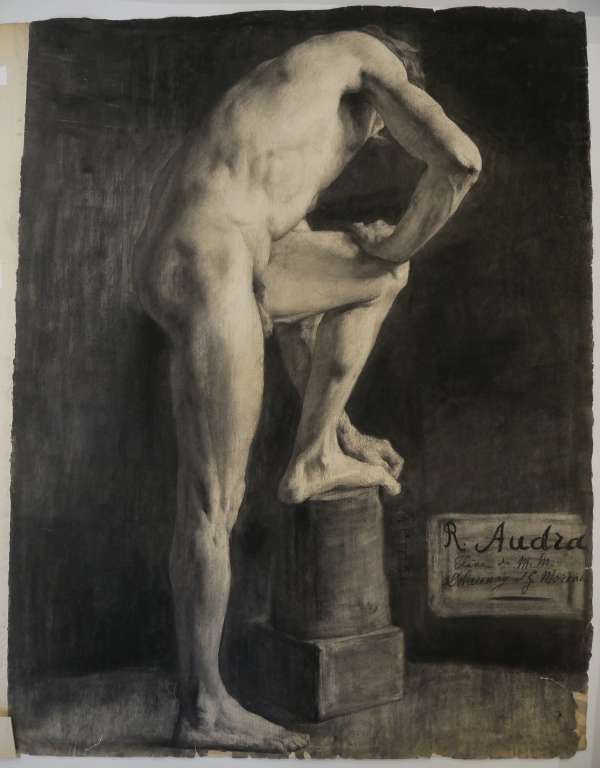 Audra, Paul — full figure académie drawing, École des Beaux-Arts