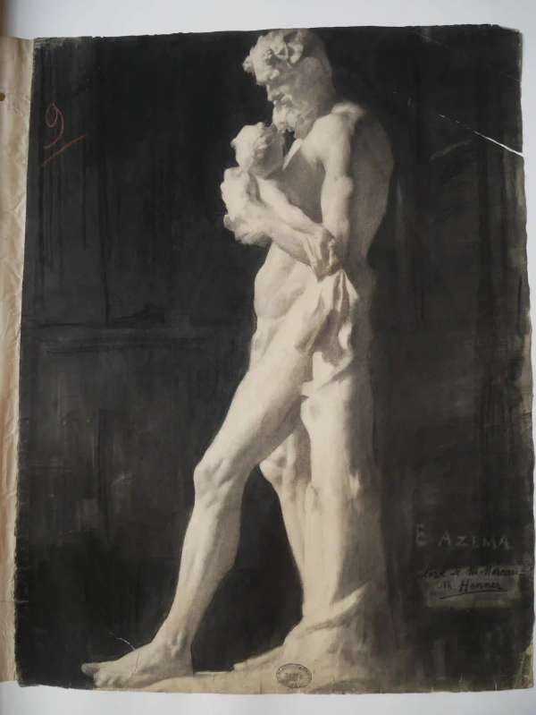 Ernest Azema Cast Drawing