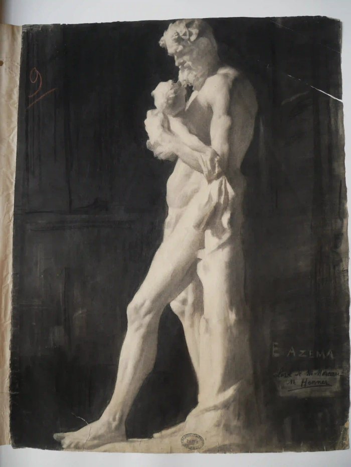 Ernest Azema Cast Drawing