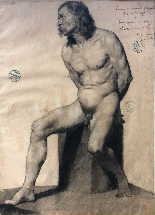 Academic figure drawing from the ecole