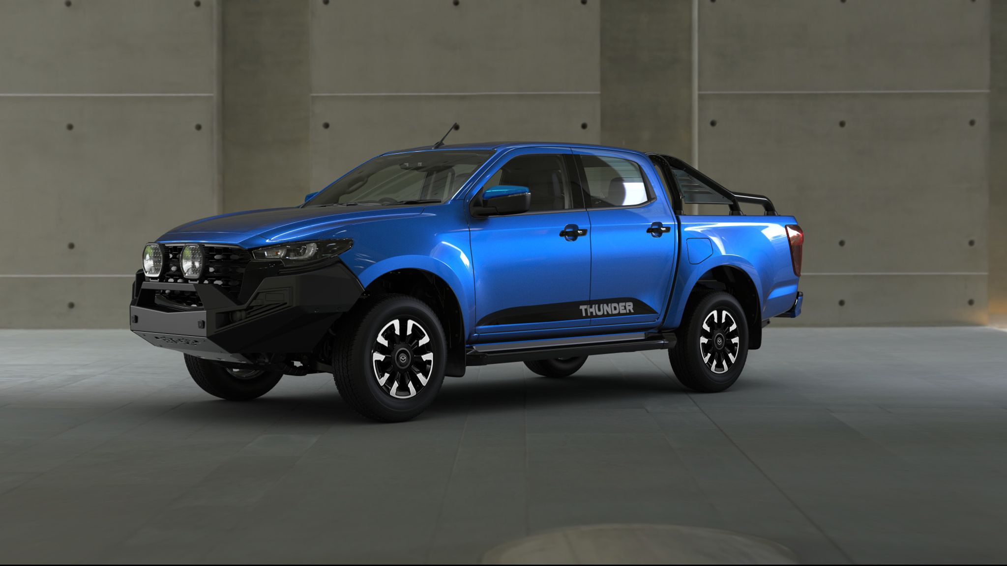 Mazda BT-50 Thunder returns with factory bull bar and Lightforce lights - Image 2