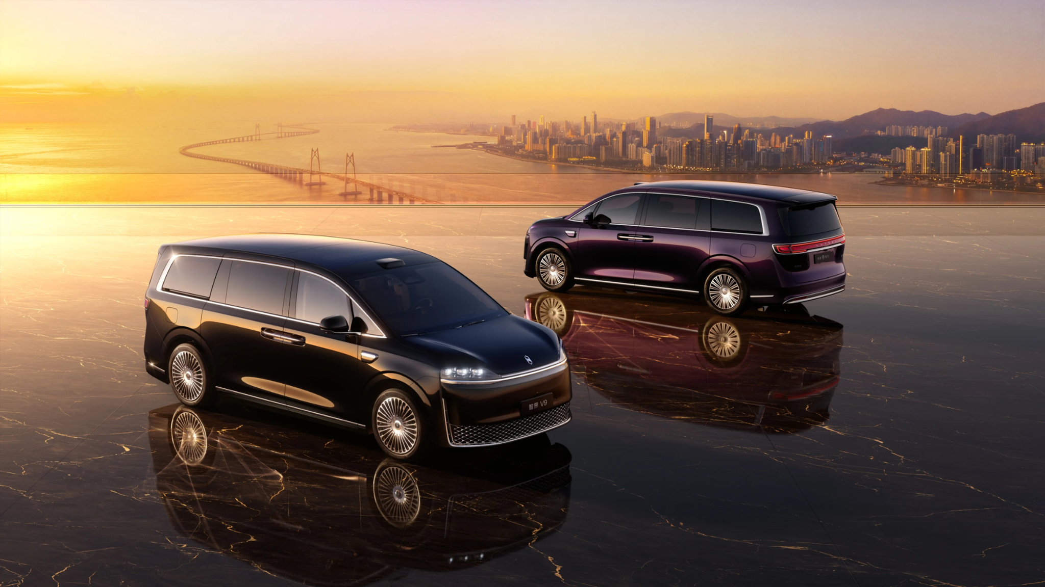 Luxeed LLounge luxury people mover on stage at the brand’s global launch in Wuhu, China