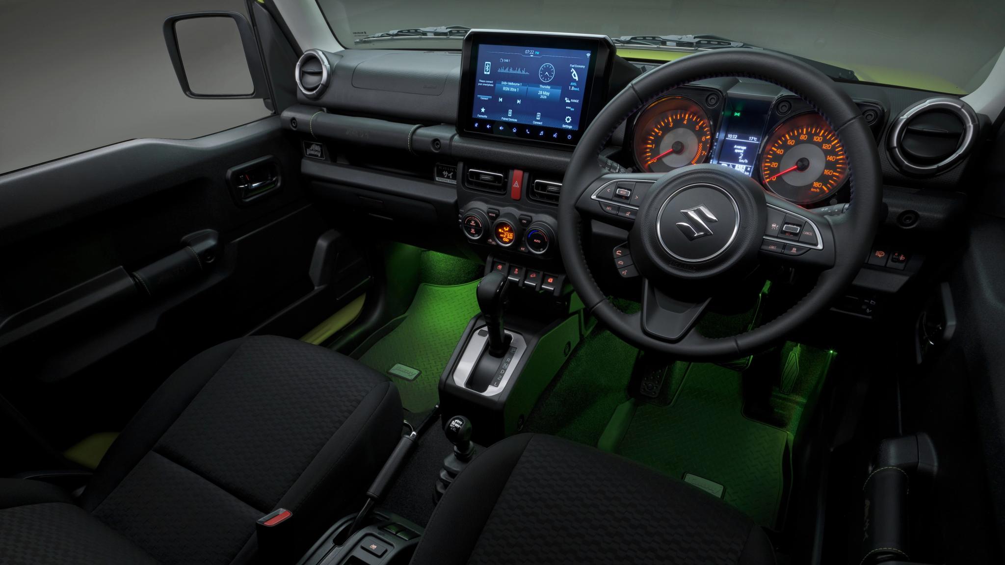 2026 Suzuki Jimny Rhino in Kinetic Yellow interior