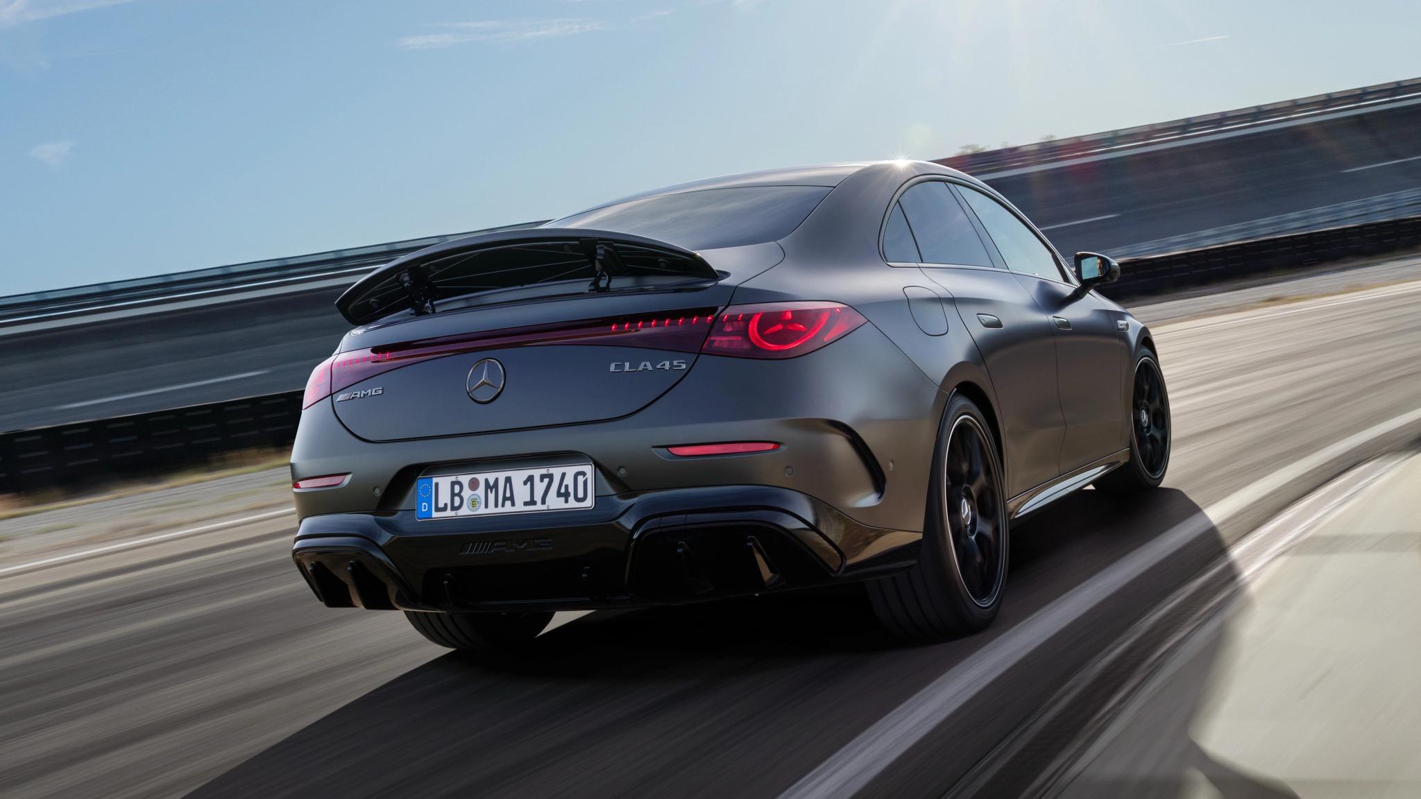 2026 Mercedes-AMG CLA 45 4MATIC+ electric performance sedan rear