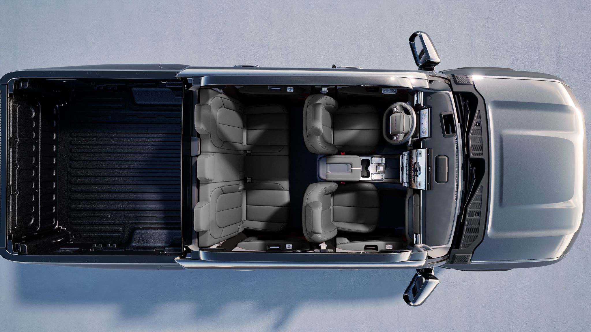 2026 Chery Stockman diesel plug-in hybrid ute top view