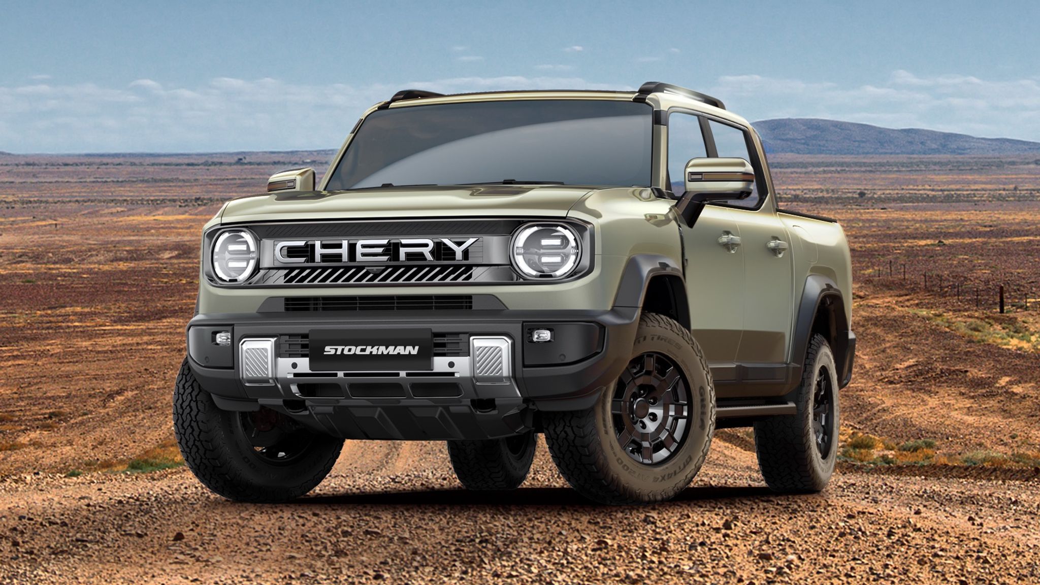 2026 Chery Stockman diesel plug-in hybrid ute front three quarter