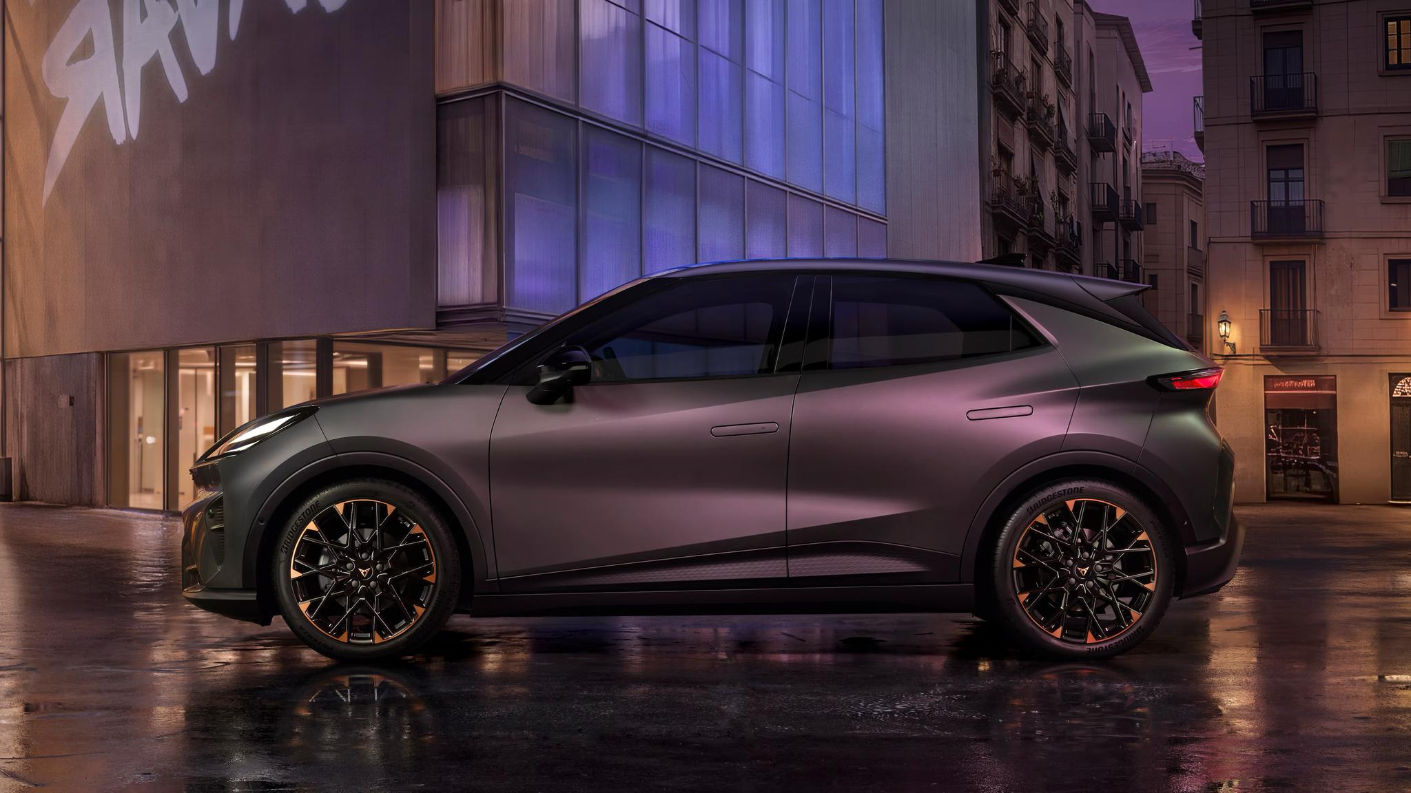 Cupra Raval electric hot hatch in copper exterior, front three-quarter view, revealed for Australian market