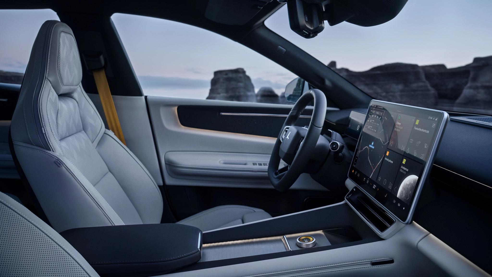 2027 Polestar 4 SUV in white interior