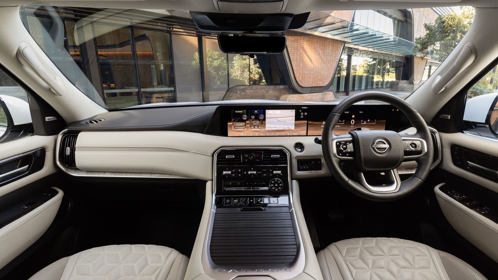 2026 Nissan Patrol large 8-seat SUV interior dashboard