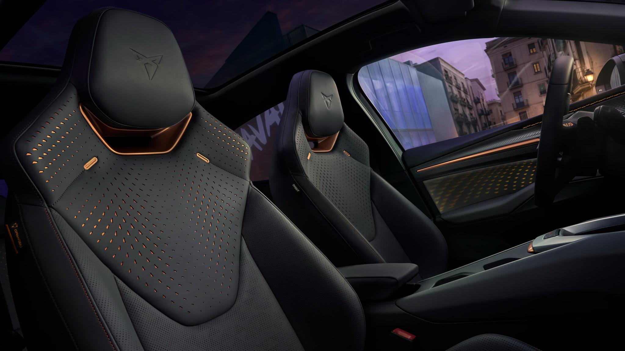 Cupra Raval electric hot hatch in copper exterior, front three-quarter view, revealed for Australian market