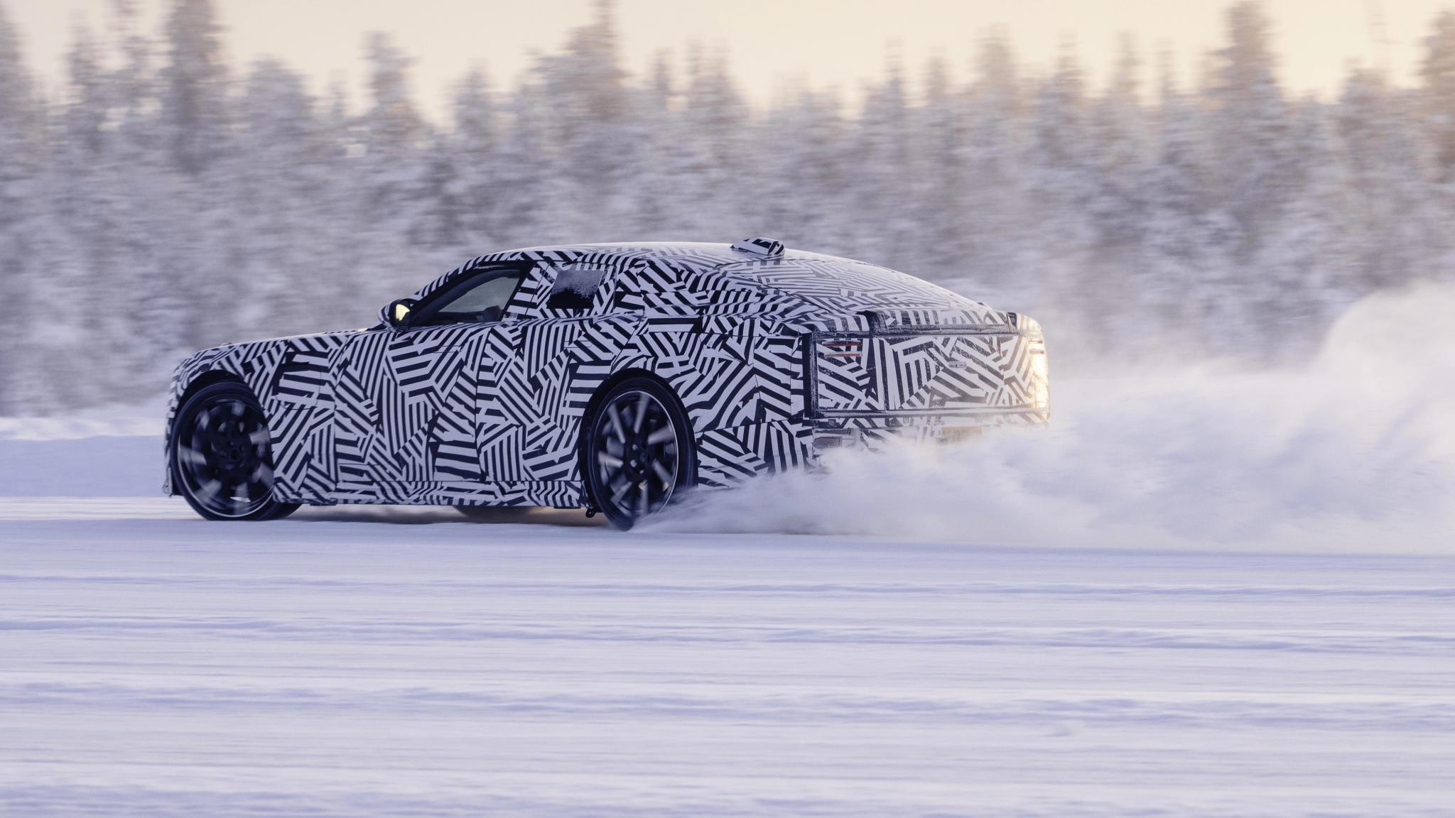 Jaguar Type 01 electric GT prototype in camouflage