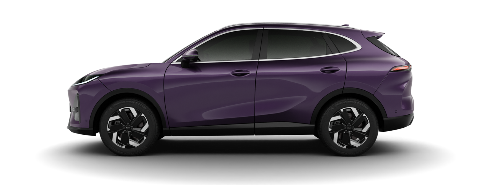 Crimson Purple Lepas L6 electric SUV side profile