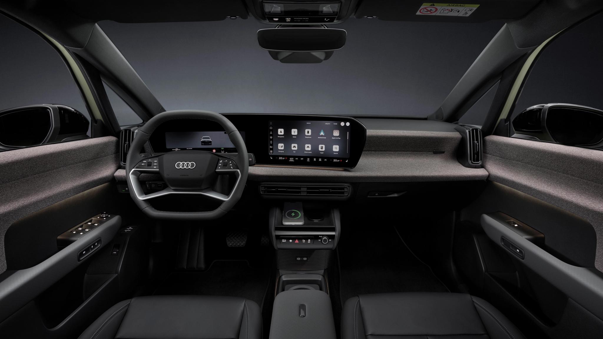 2027 Audi A2 e-tron electric hatch front dashboard
