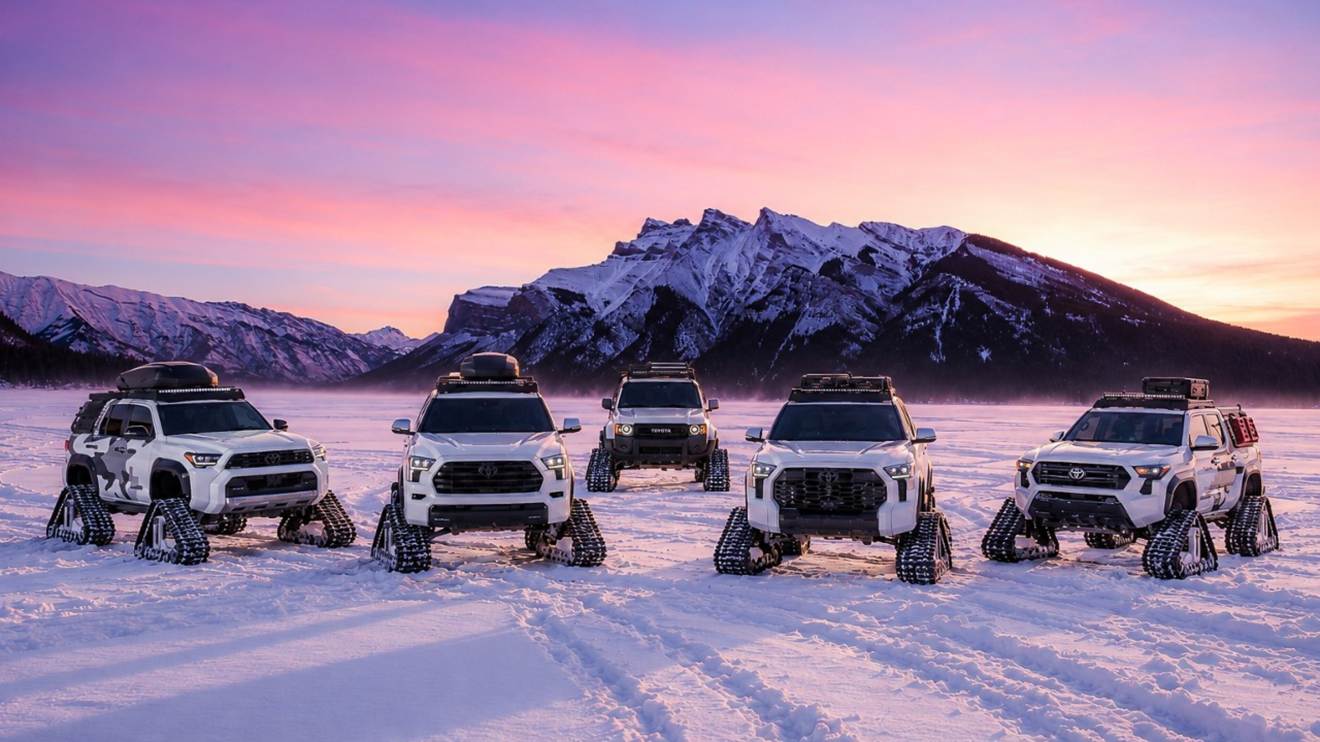 Toyota fits snow tracks to LandCruiser Prado in Snowhunter concept