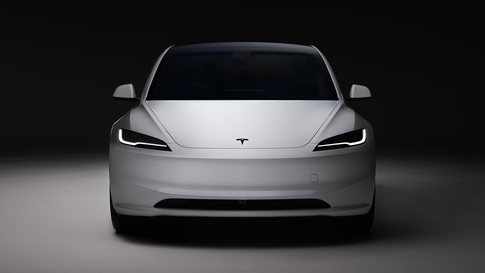 2027 Tesla Model 3 RWD electric sedan front