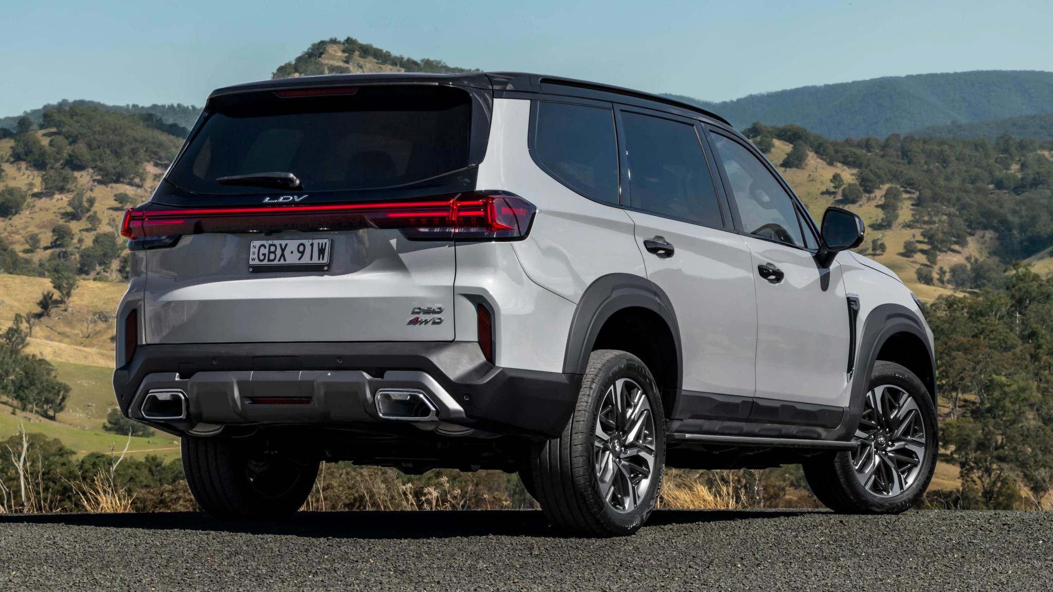 LDV D90 Luxe diesel seven-seat SUV rear three quarter