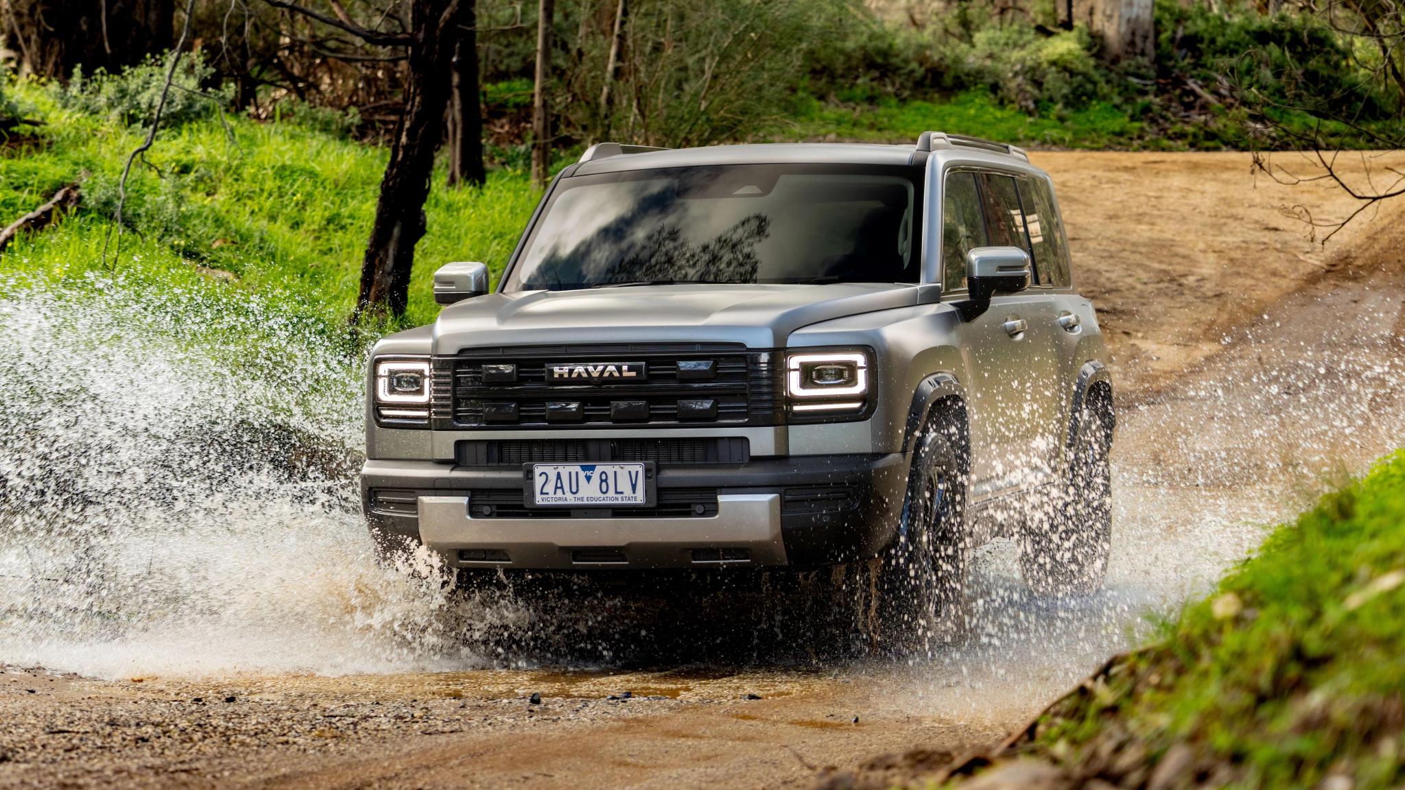 New GWM Haval H7 medium SUV driving through water
