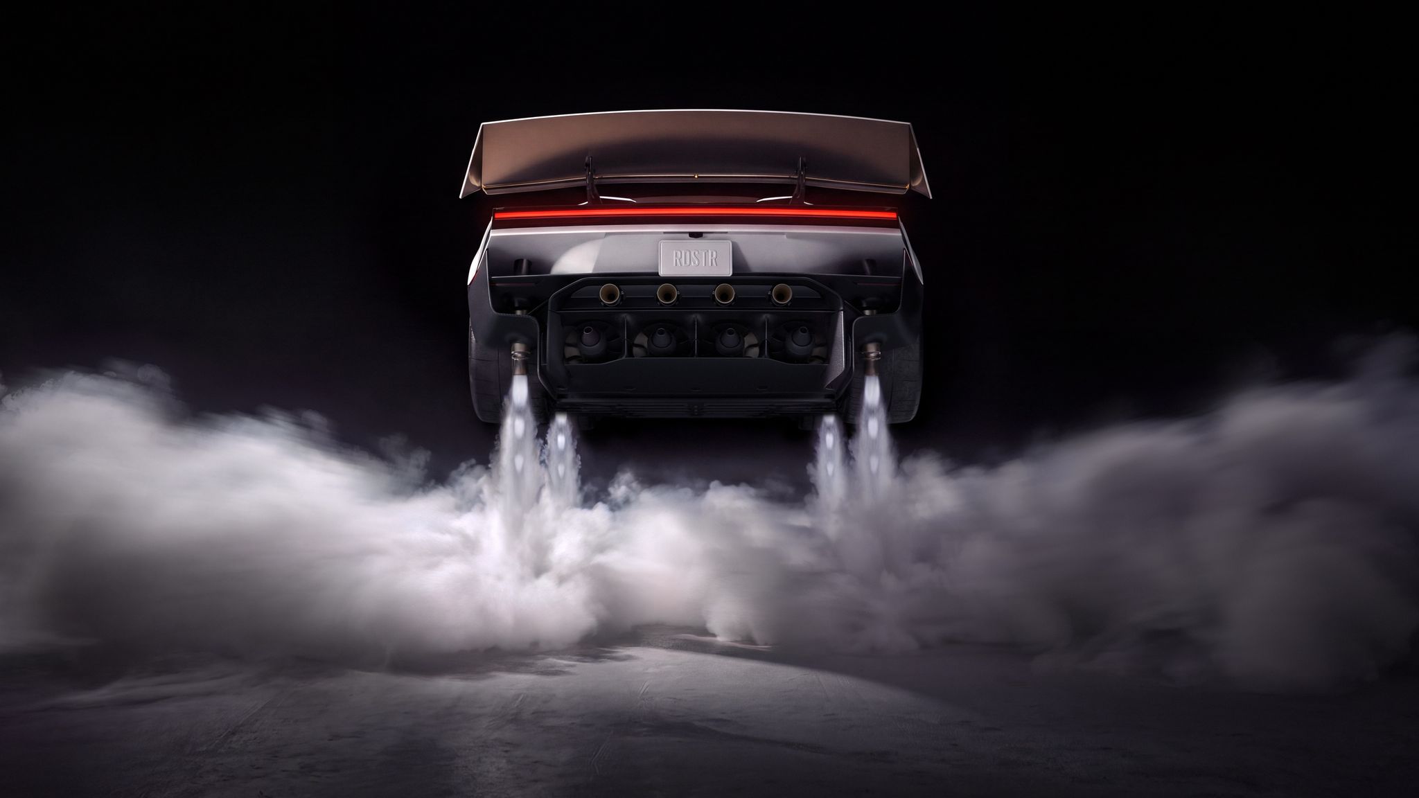 New Tesla Roadster two-seat electric coupe thrusters