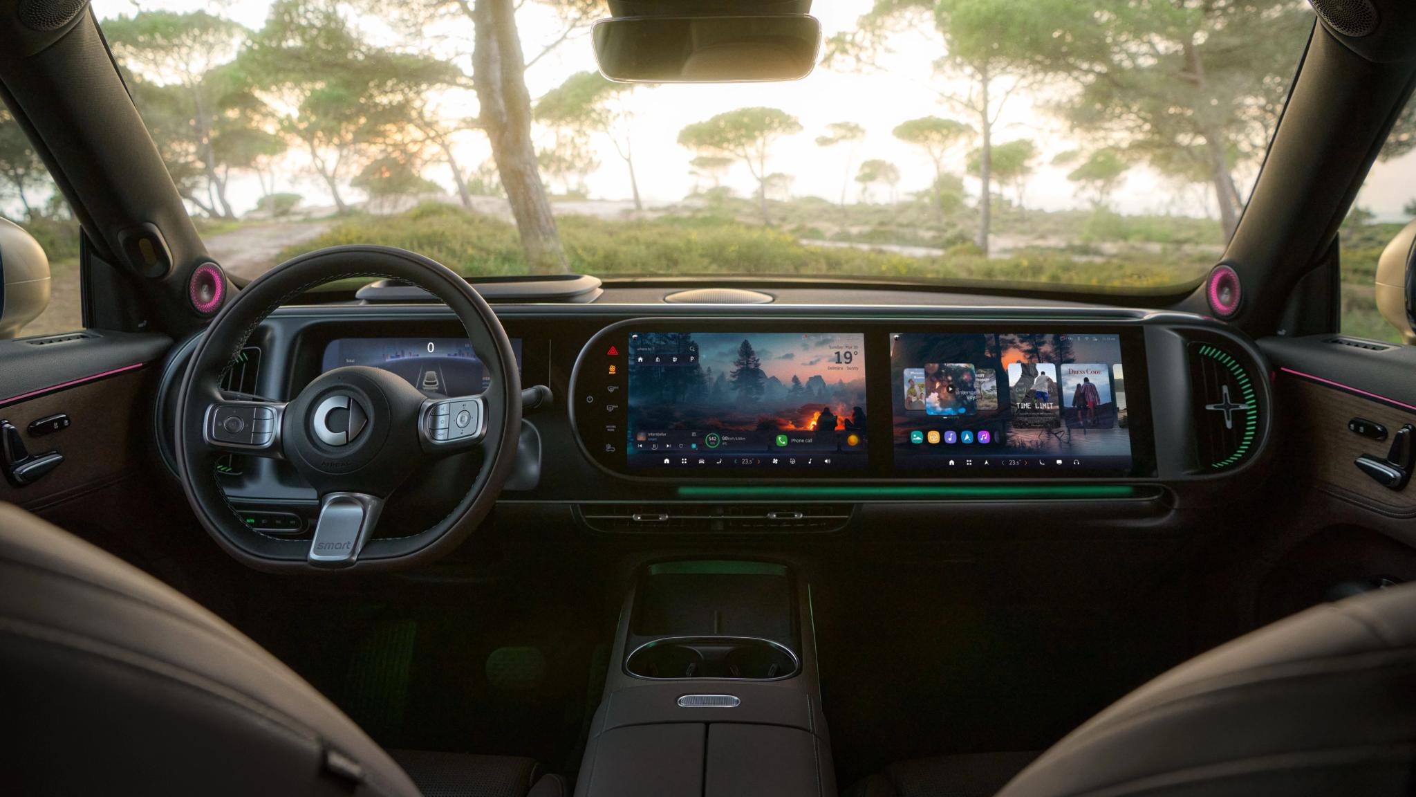 Beige Smart #5 electric SUV interior
