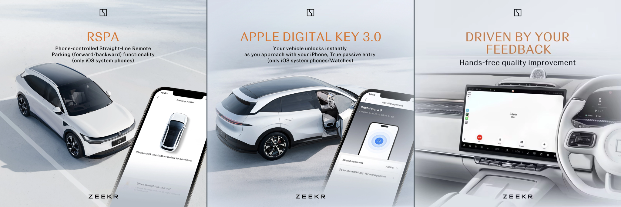 Zeekr 7X mid-size electric SUV OTA Software Update