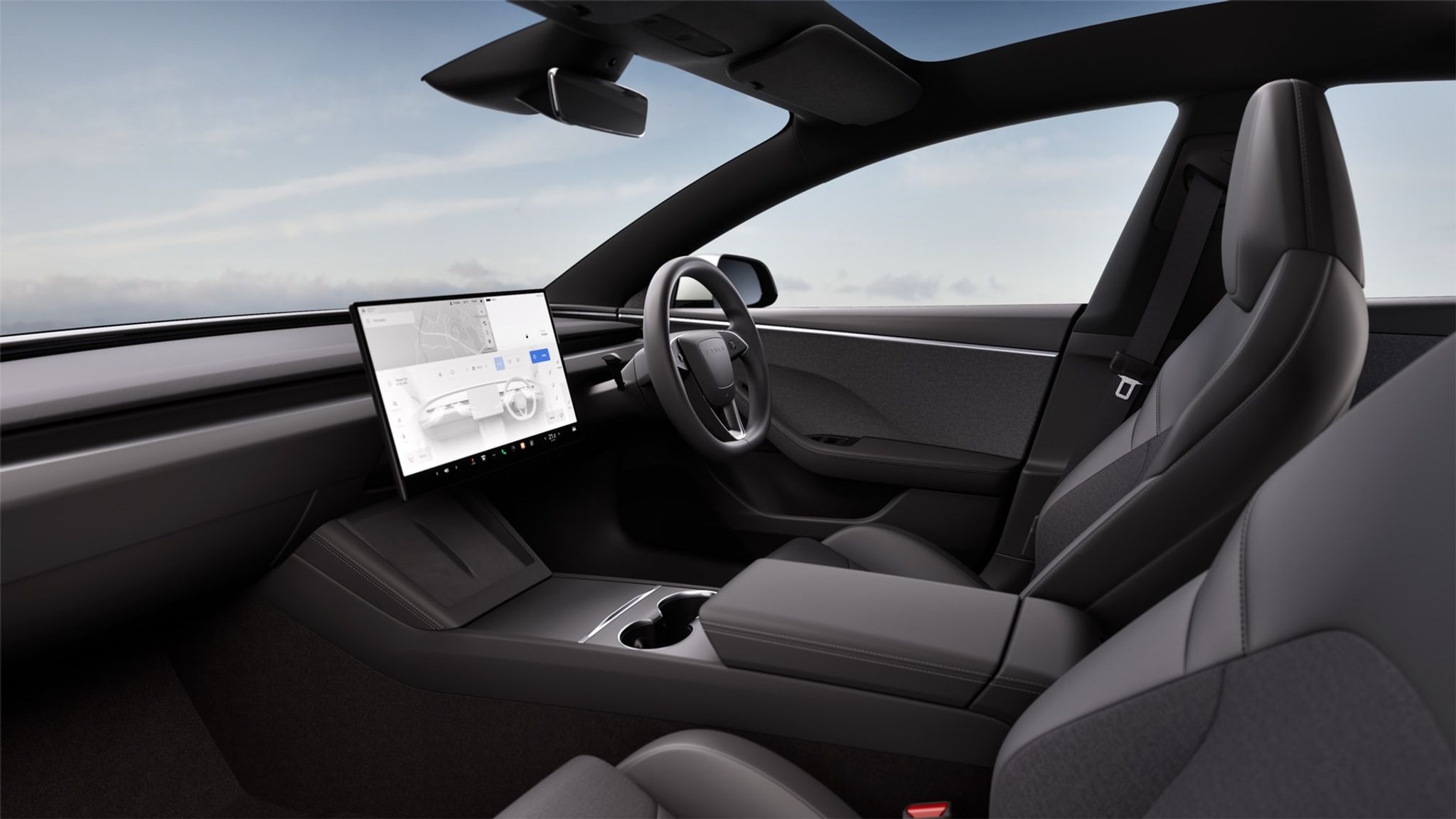 2027 Tesla Model 3 RWD electric sedan interior