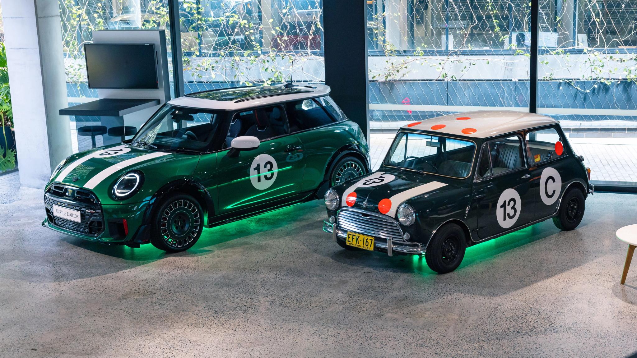 Mini Lucky 13 Edition in British Racing Green