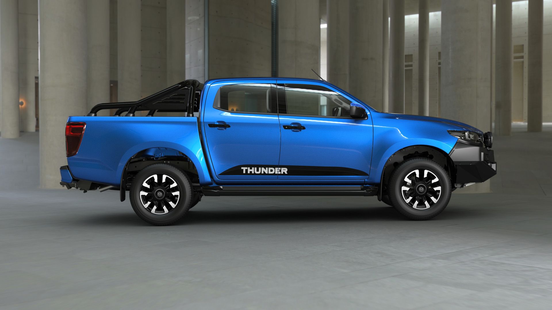 Mazda BT-50 Thunder returns with factory bull bar and Lightforce lights