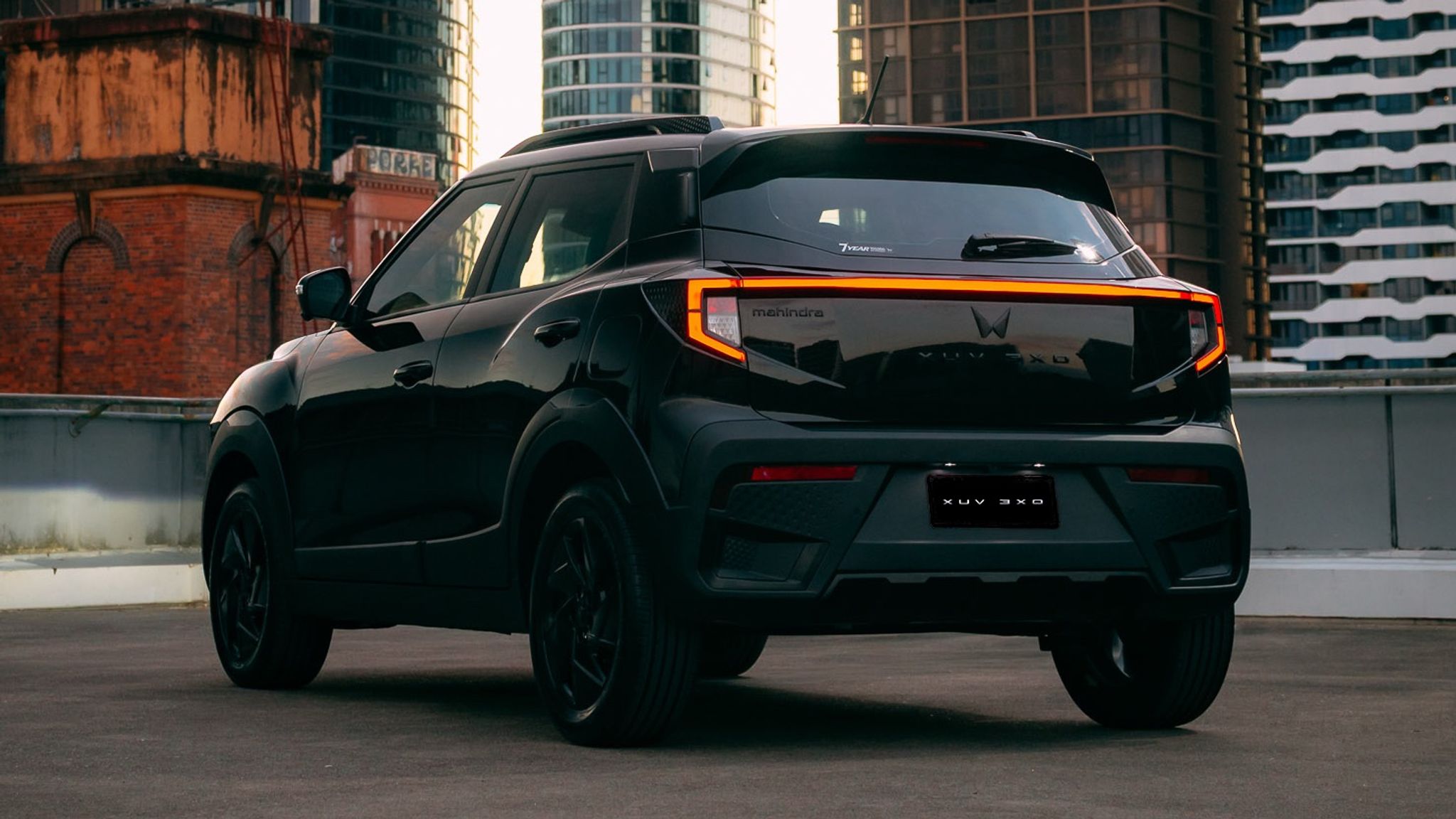 2026 Mahindra XUV 3XO Black Anniversary Edition rear three quarter
