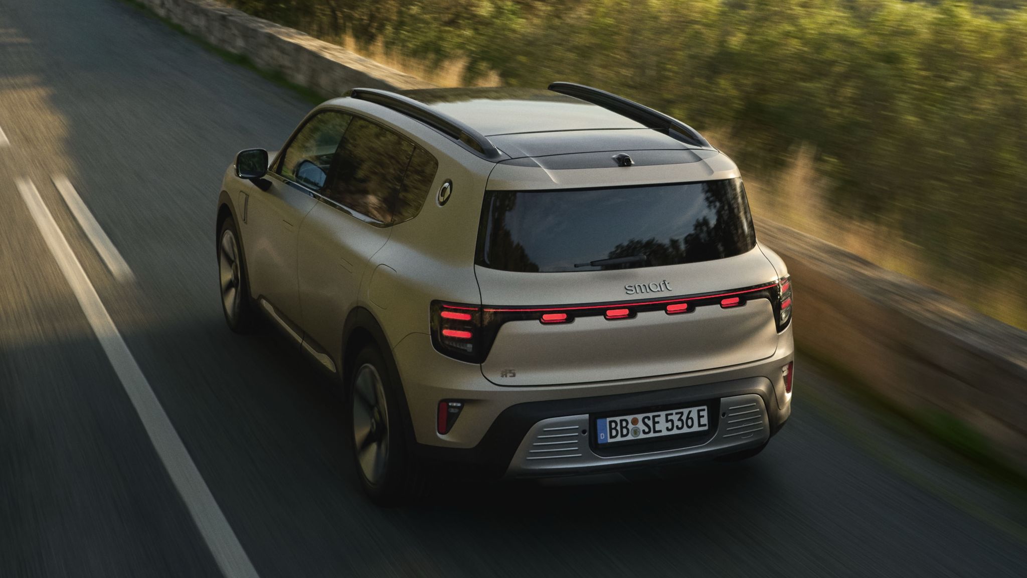 Beige Smart #5 electric SUV rear