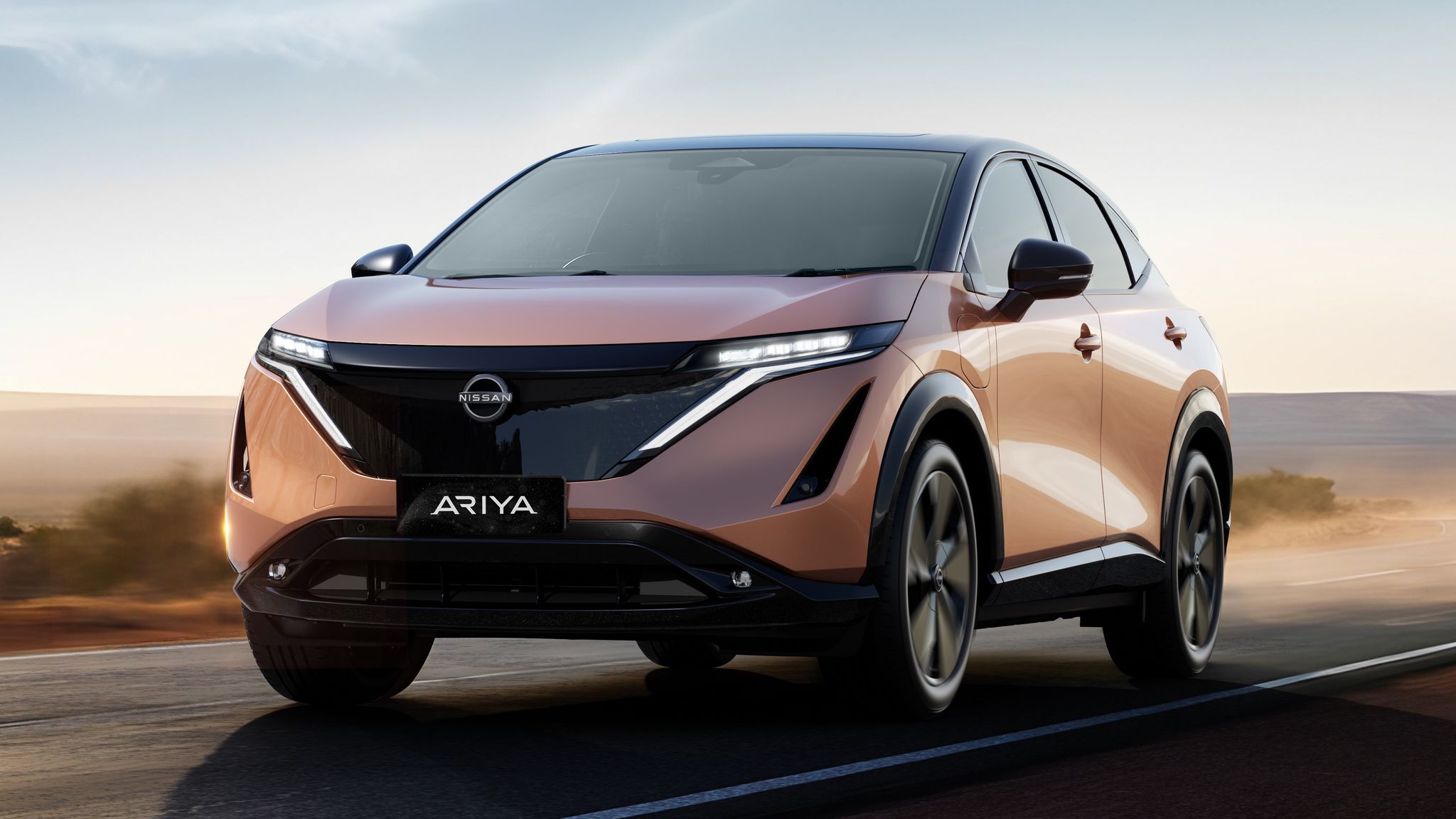 Nissan Ariya front three quarter
