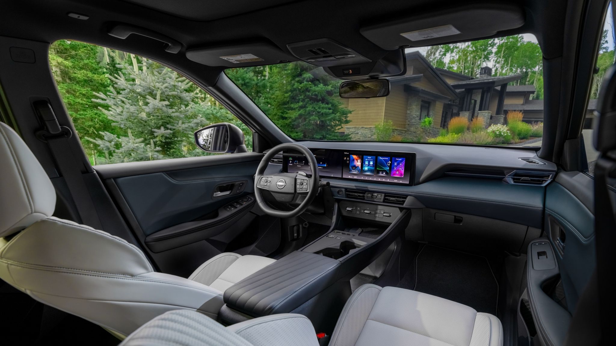 Blue next-generation Nissan Rogue X-Trail e-Power interior