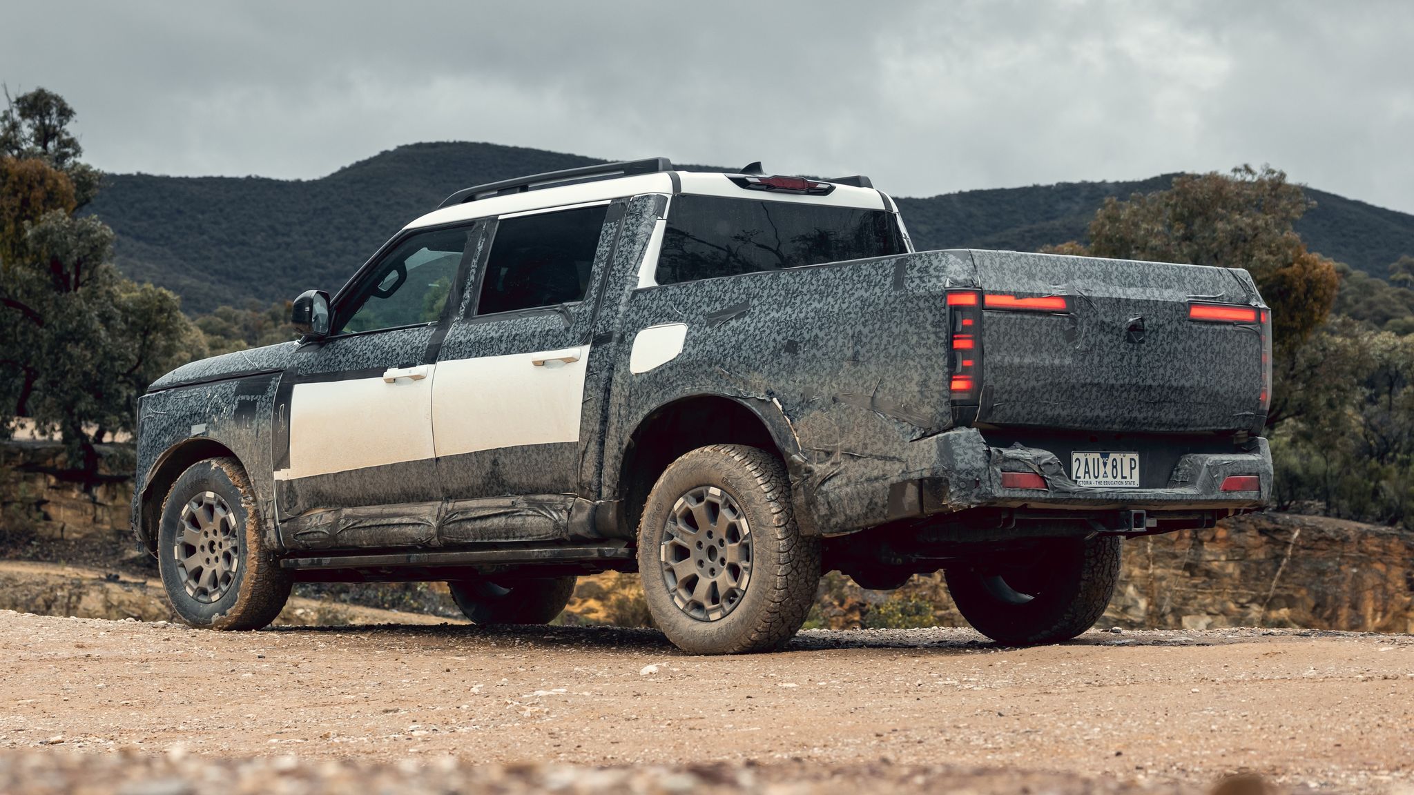 Camouflaged Nissan Navara Pro PHEV prototype