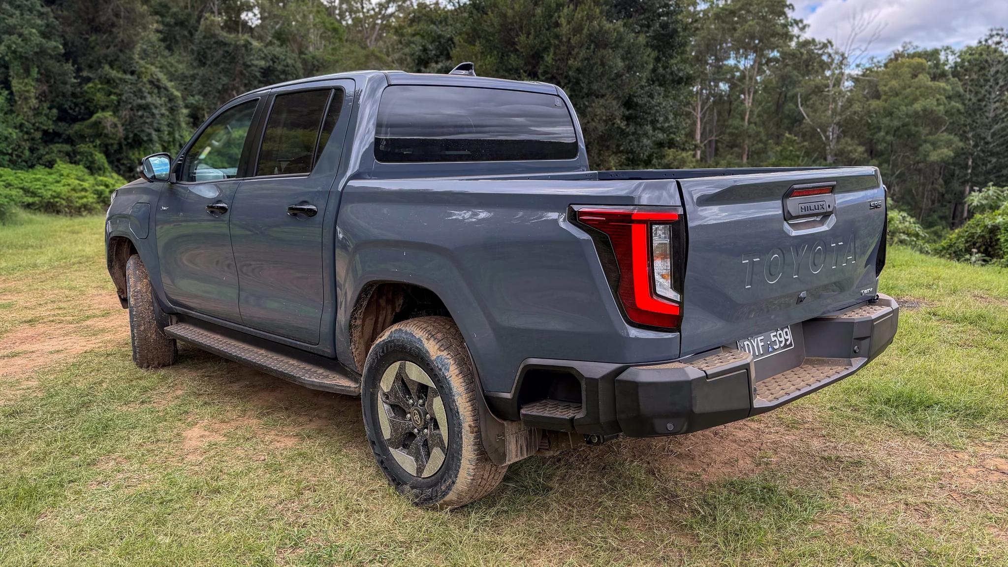 2026 Toyota HiLux BEV rear three quarter