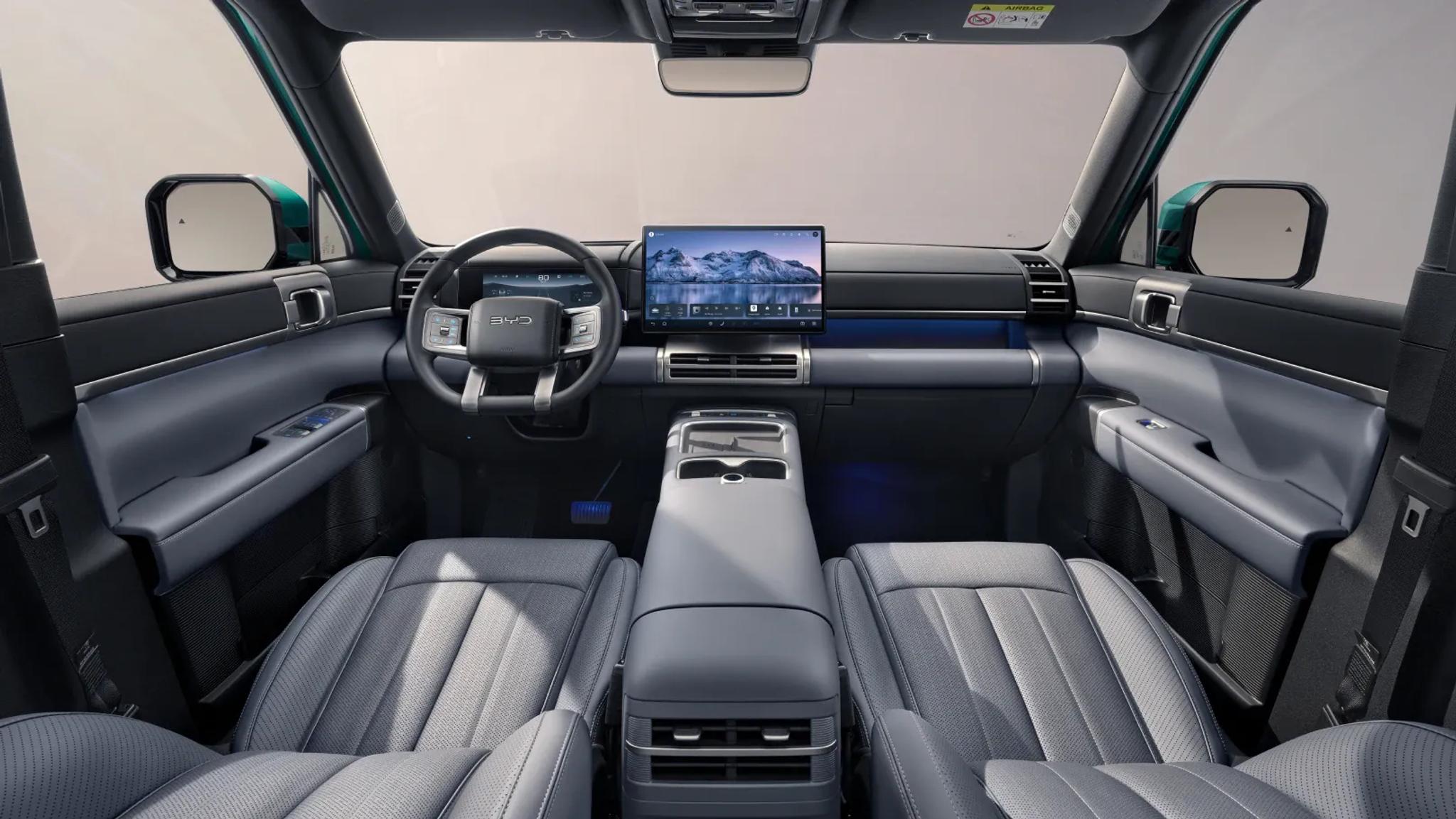 2027 BYD Ti7 seven-seat plug-in hybrid SUV interior