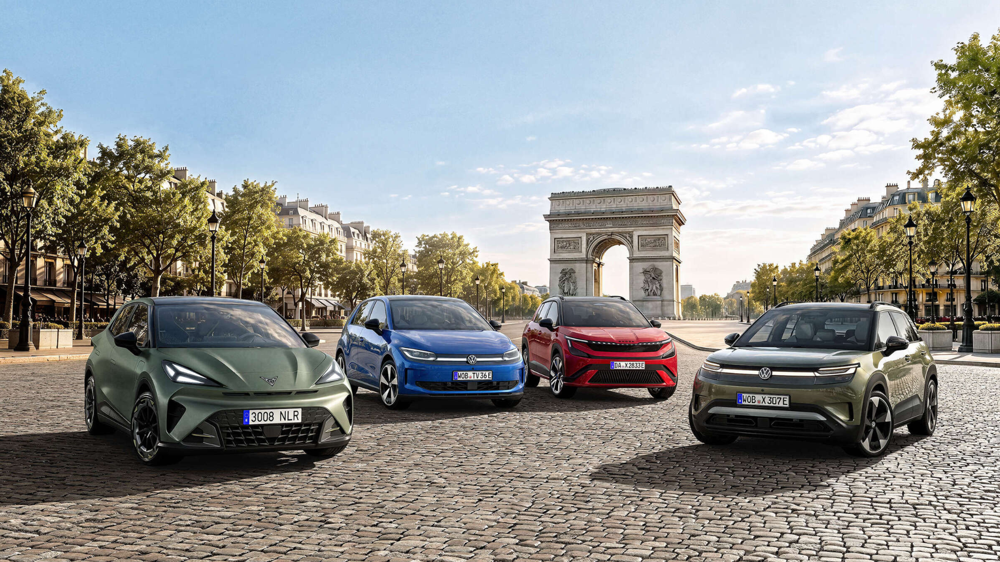 Volkswage, Skoda, and Cupra vehicles, three of the Volkswagen Group brands sold in Australia