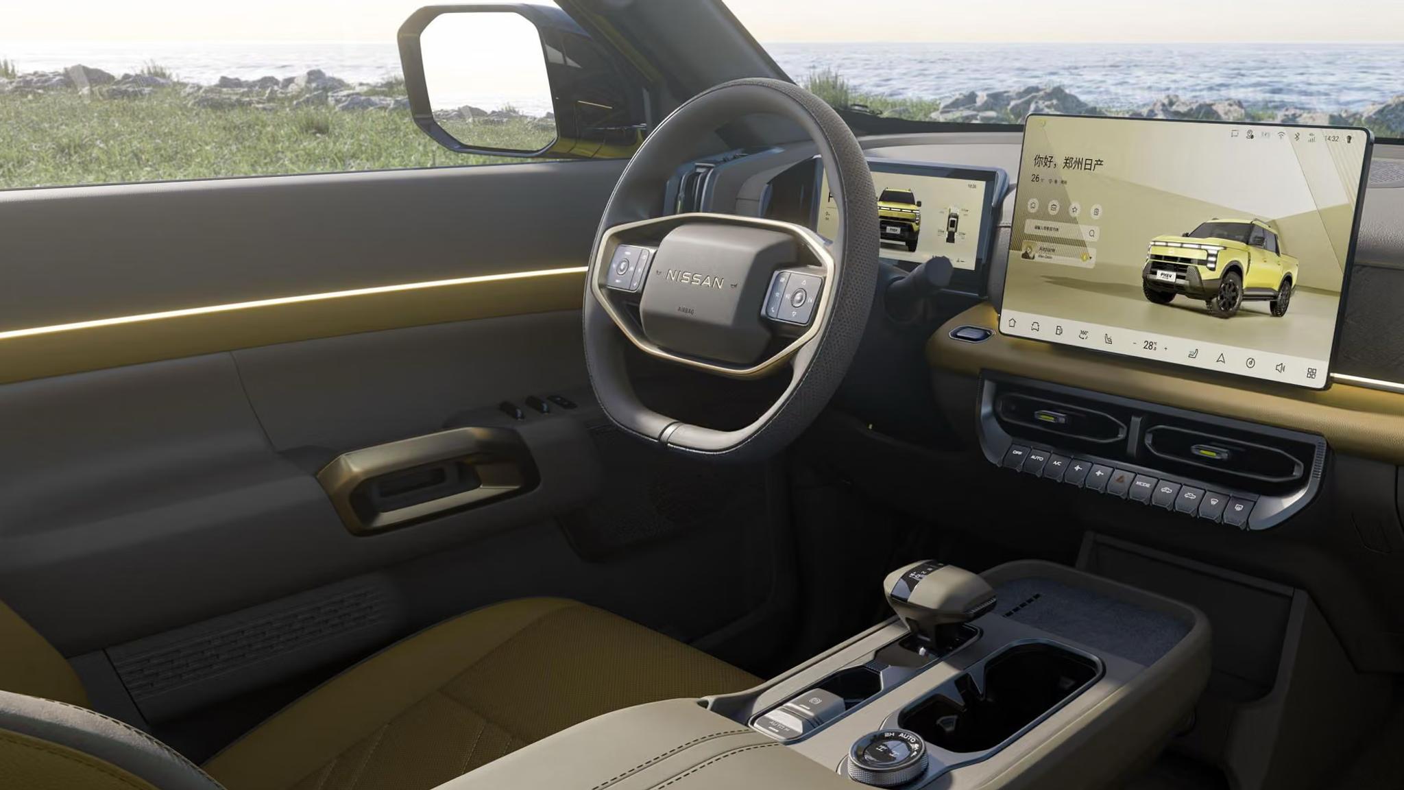 Nissan Frontier Pro plug-in hybrid ute interior