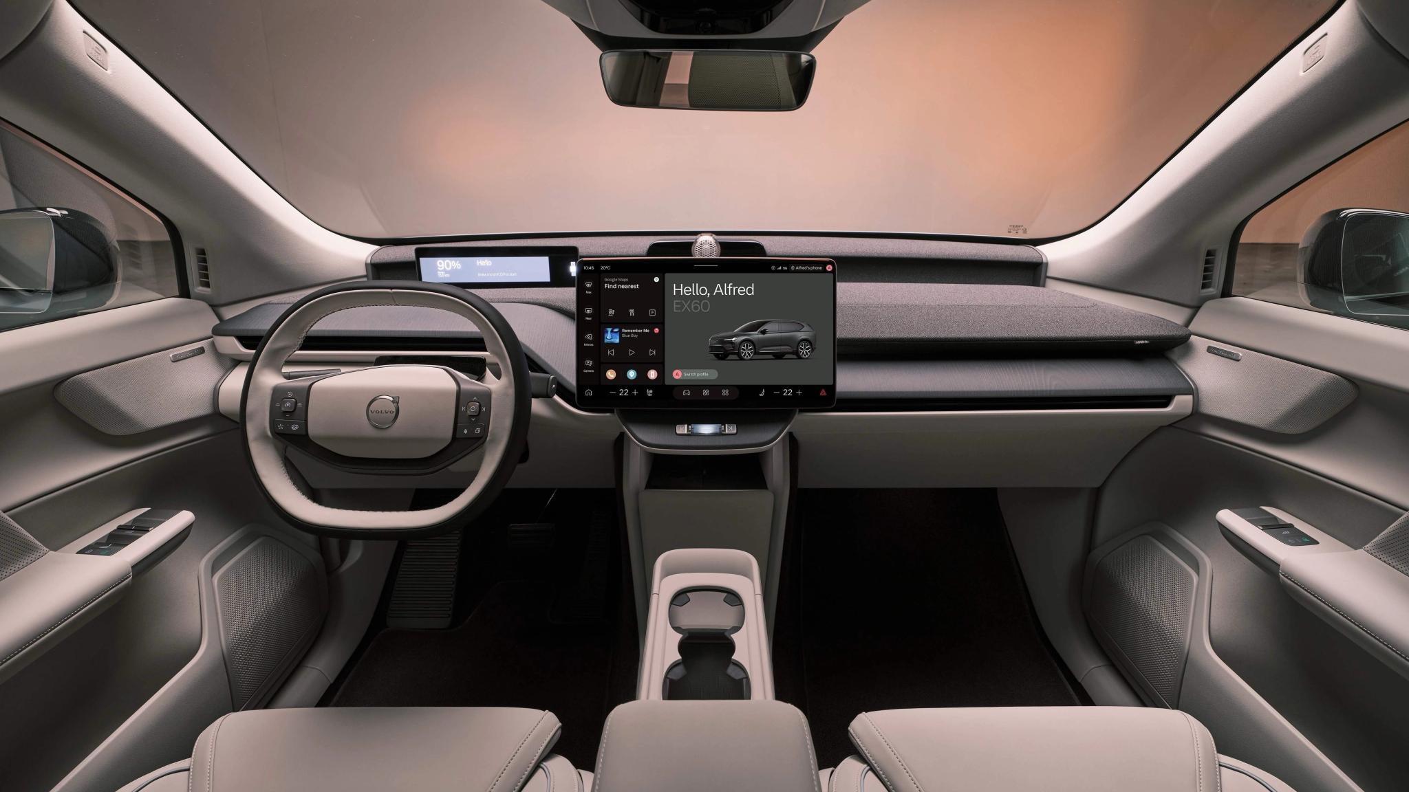 2027 Volvo EX60 mid-size electric SUV interior