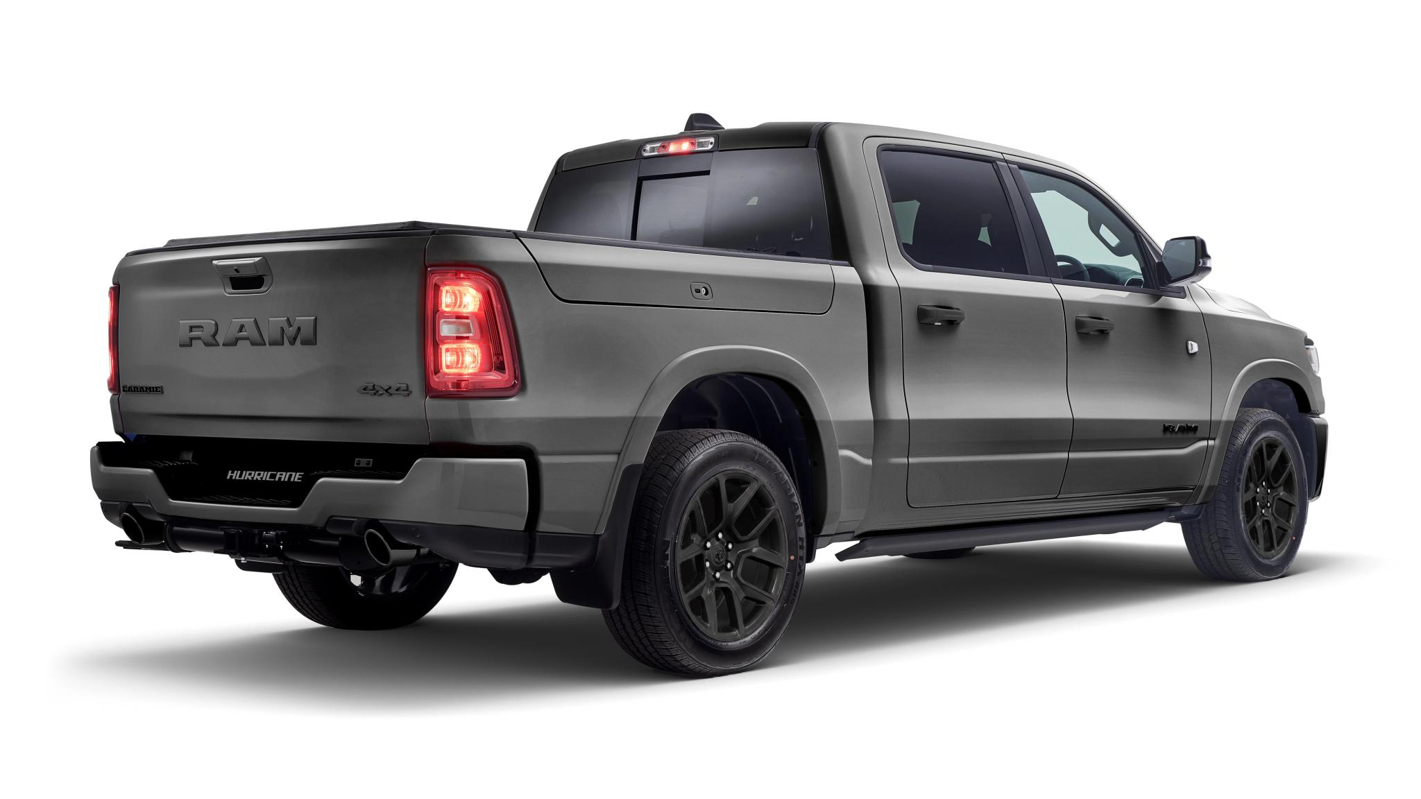 2026 Ram 1500 Laramie Night Edition rear three quarter