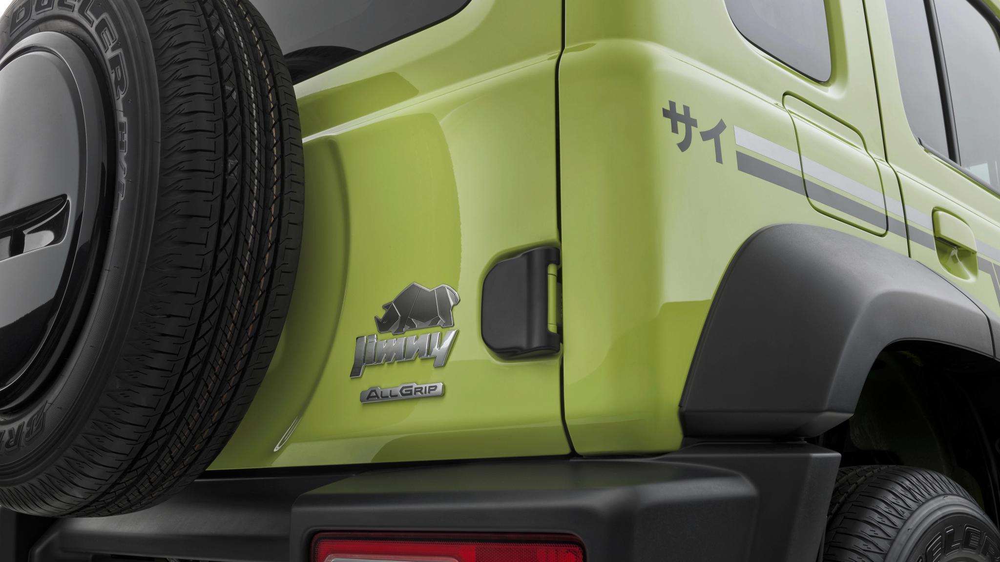 2026 Suzuki Jimny Rhino in Kinetic Yellow badge