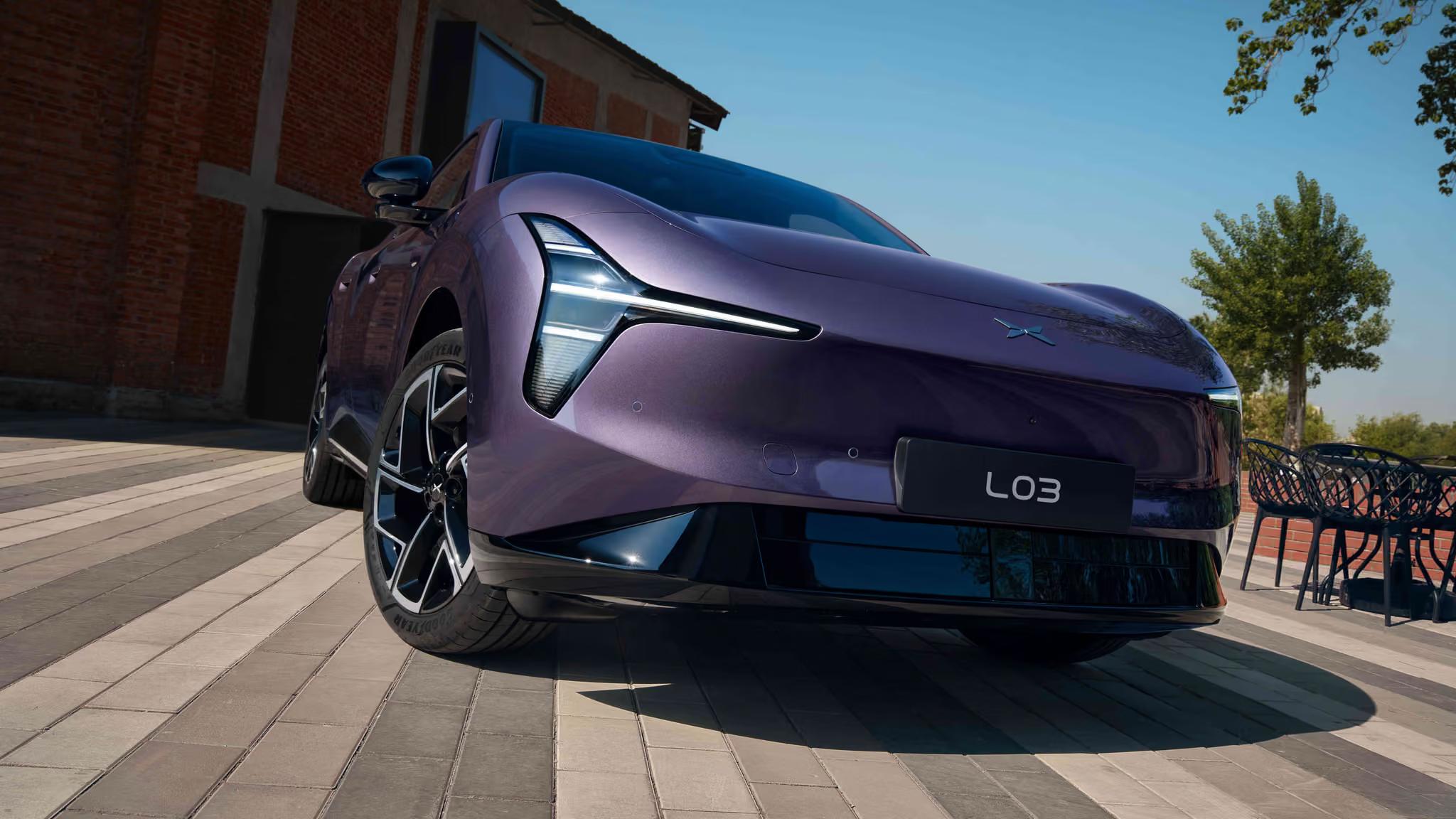Purple XPeng L03 EV front