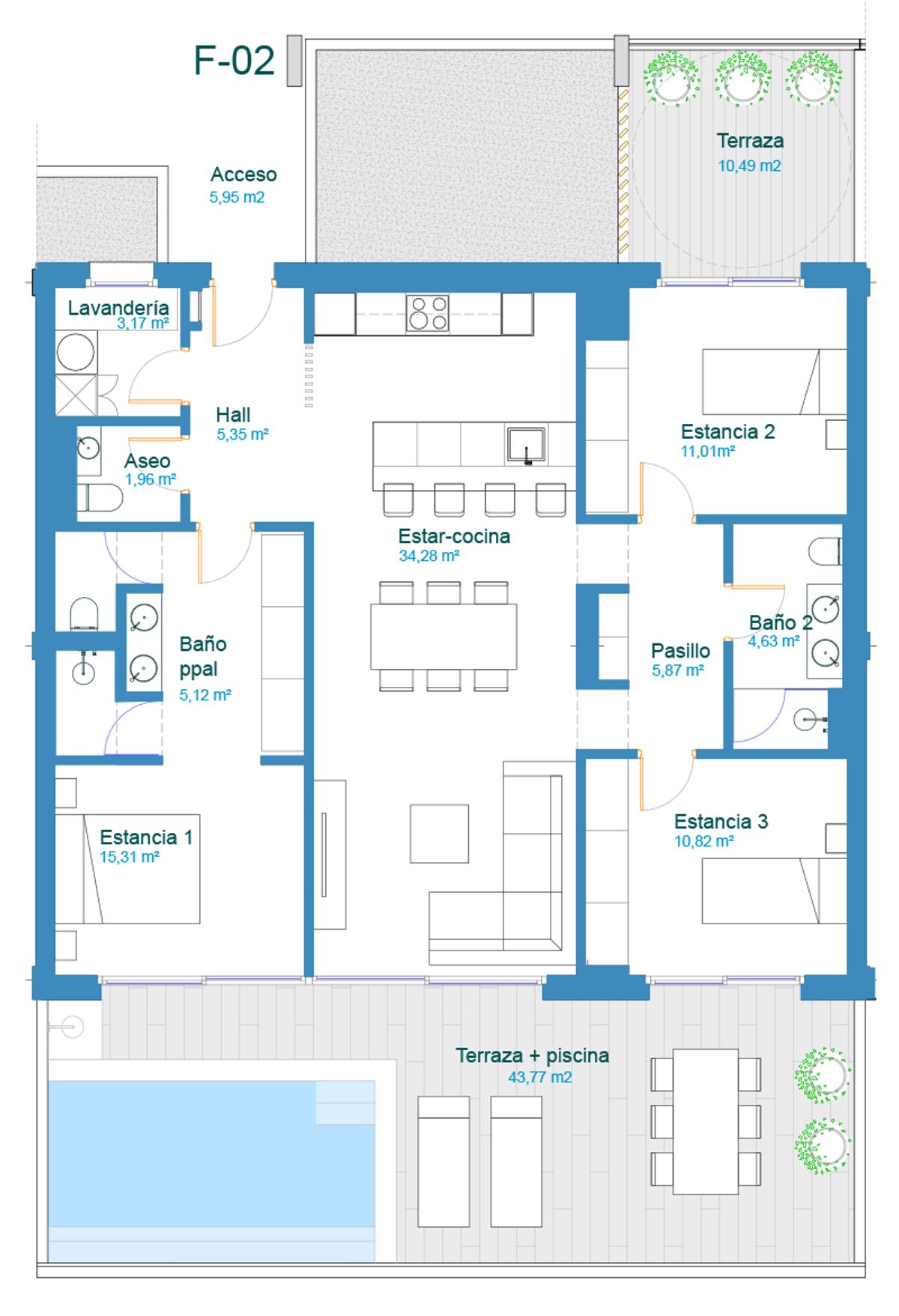 Plano de la vivienda · Vivienda 25