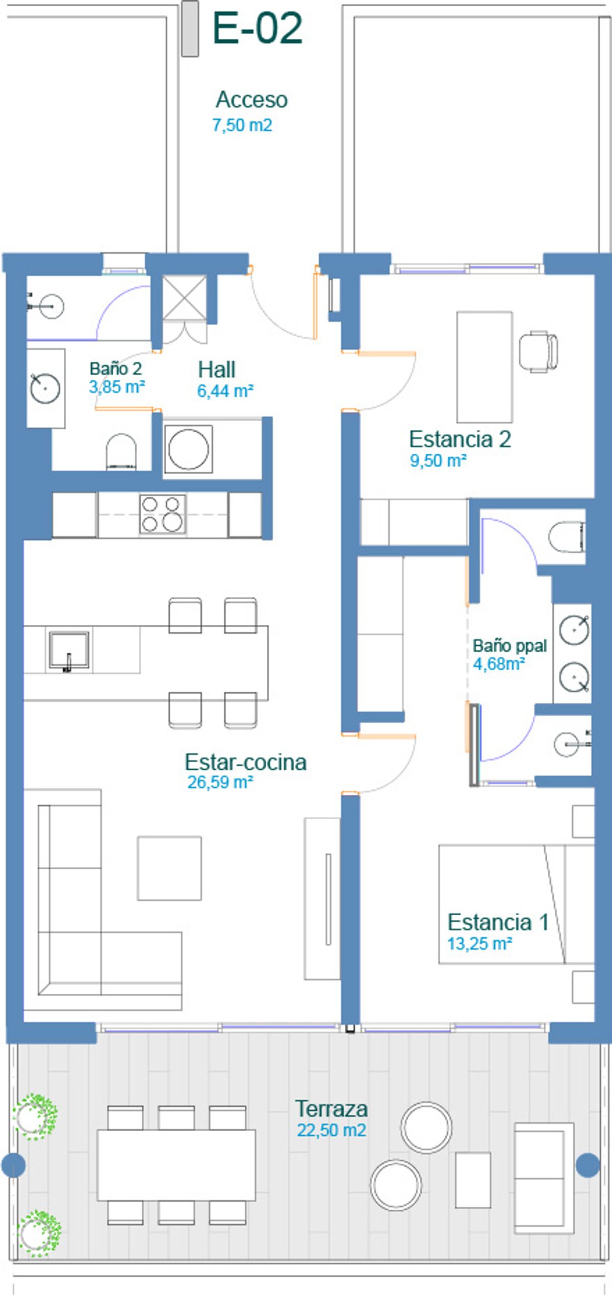 Plano de la vivienda · Vivienda 41