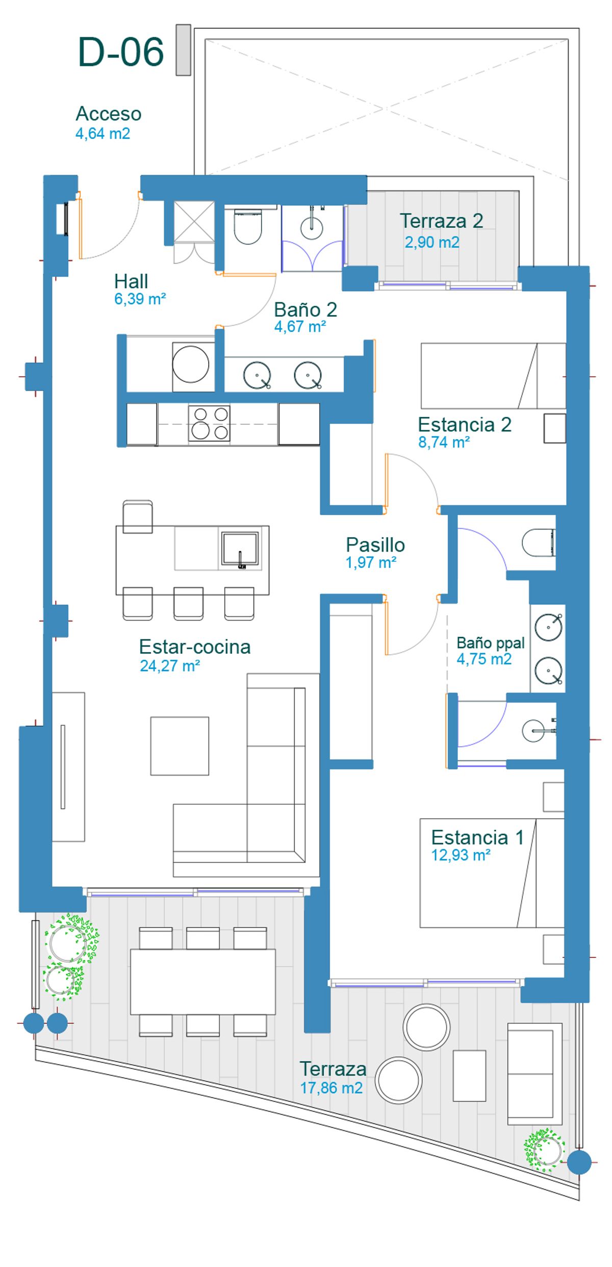Plano de la vivienda · Vivienda 21