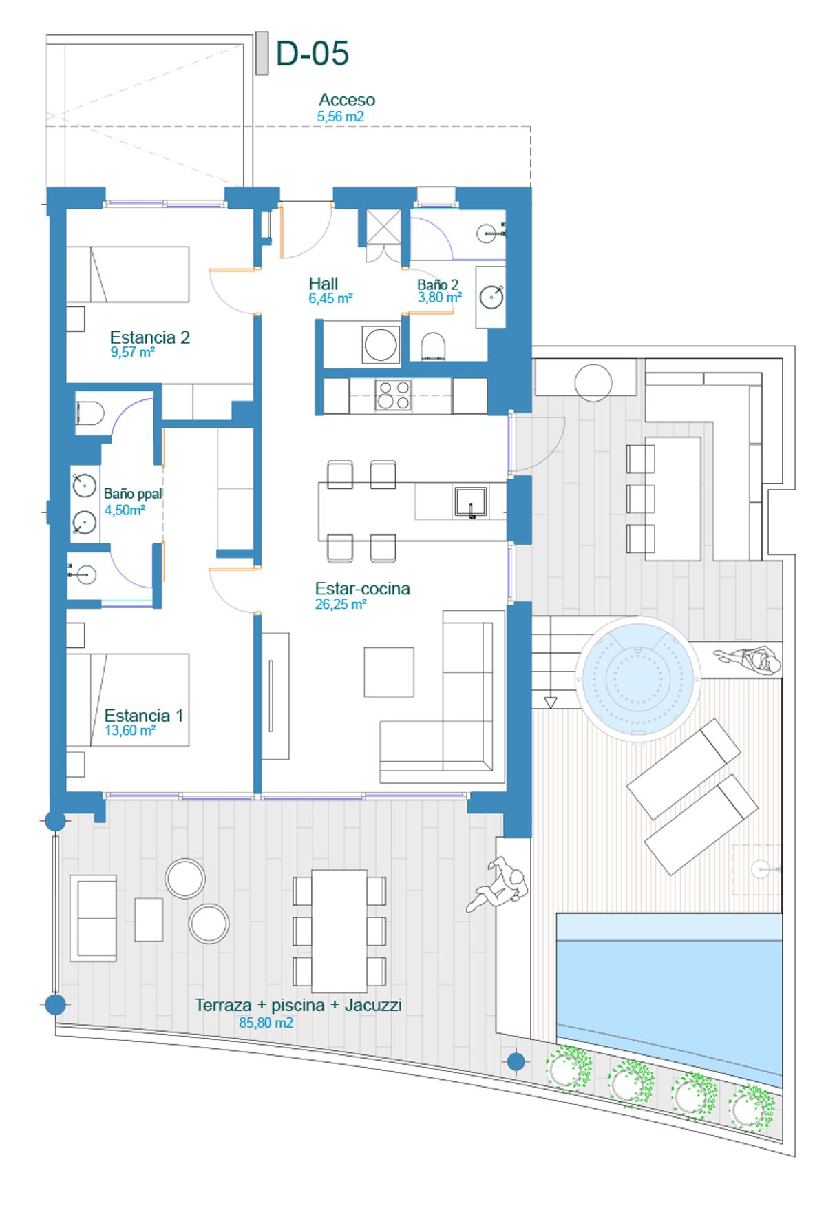 Plano de la vivienda · Vivienda 61