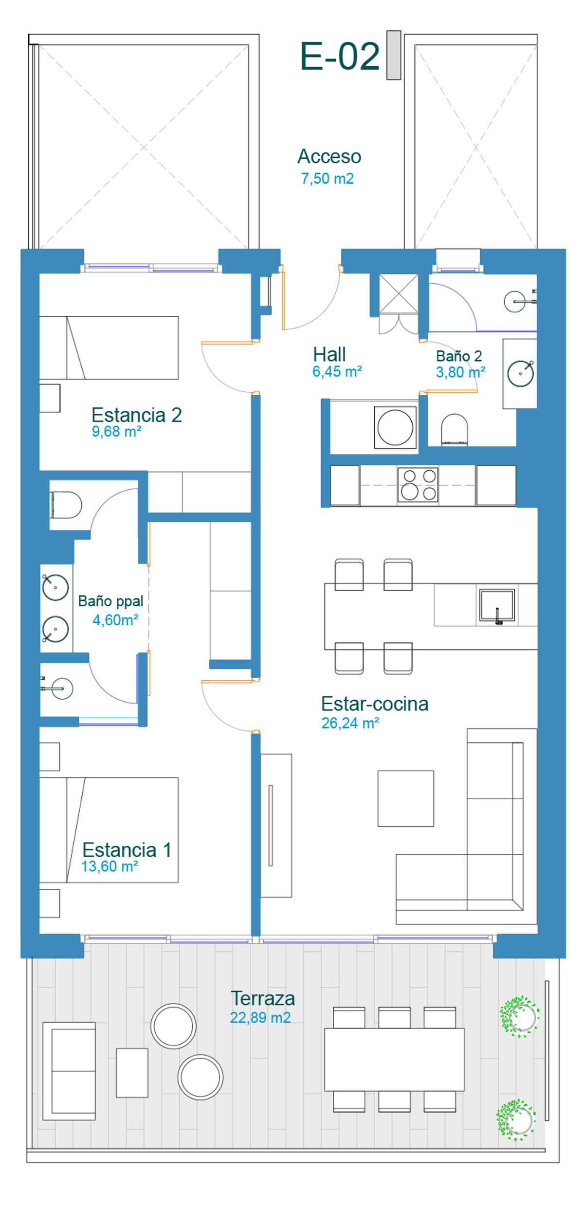 Plano de la vivienda · Vivienda 4