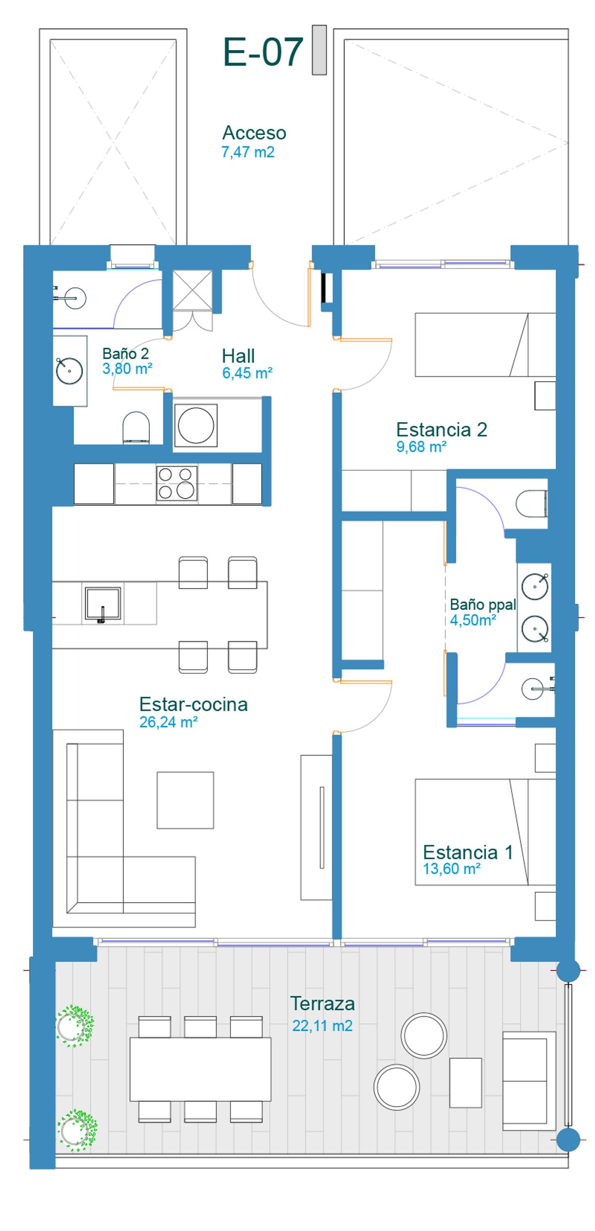 Plano de la vivienda · Vivienda 6
