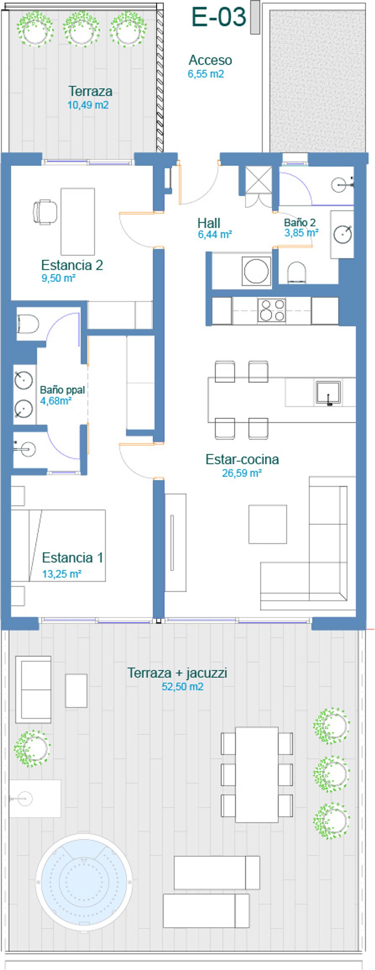 Plano de la vivienda · Vivienda 34
