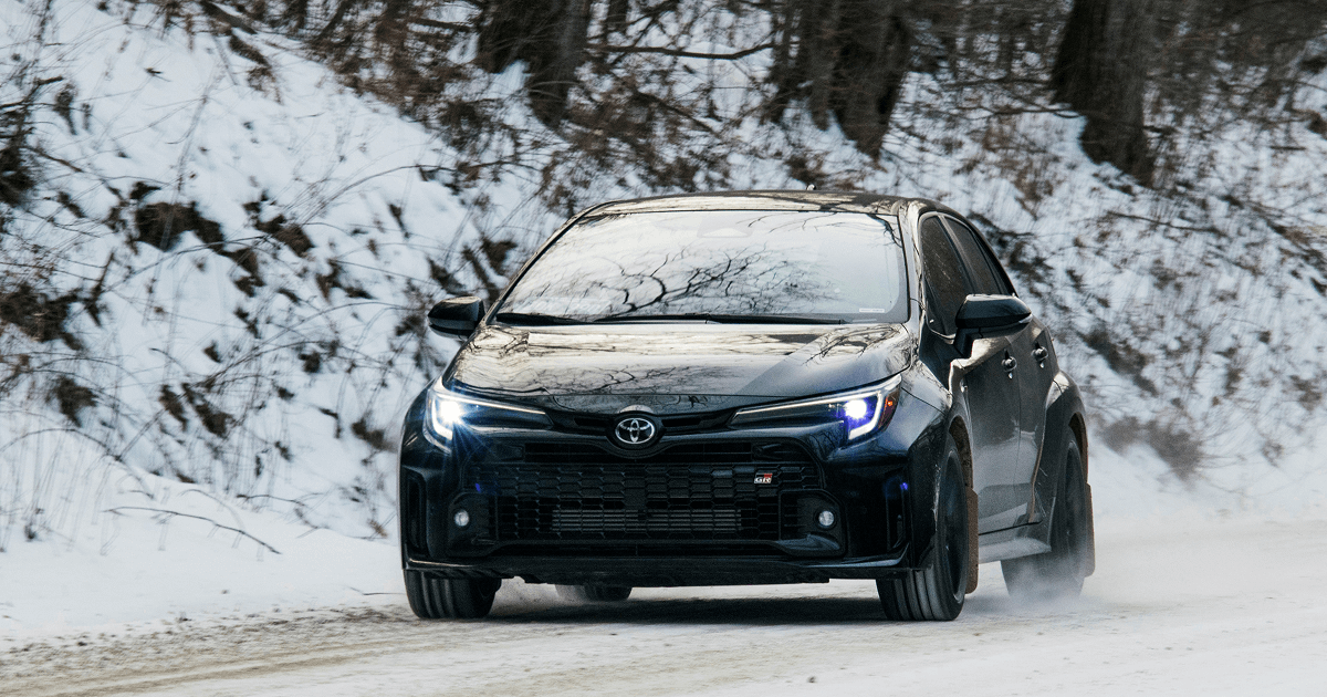 Toyota Corolla in winter