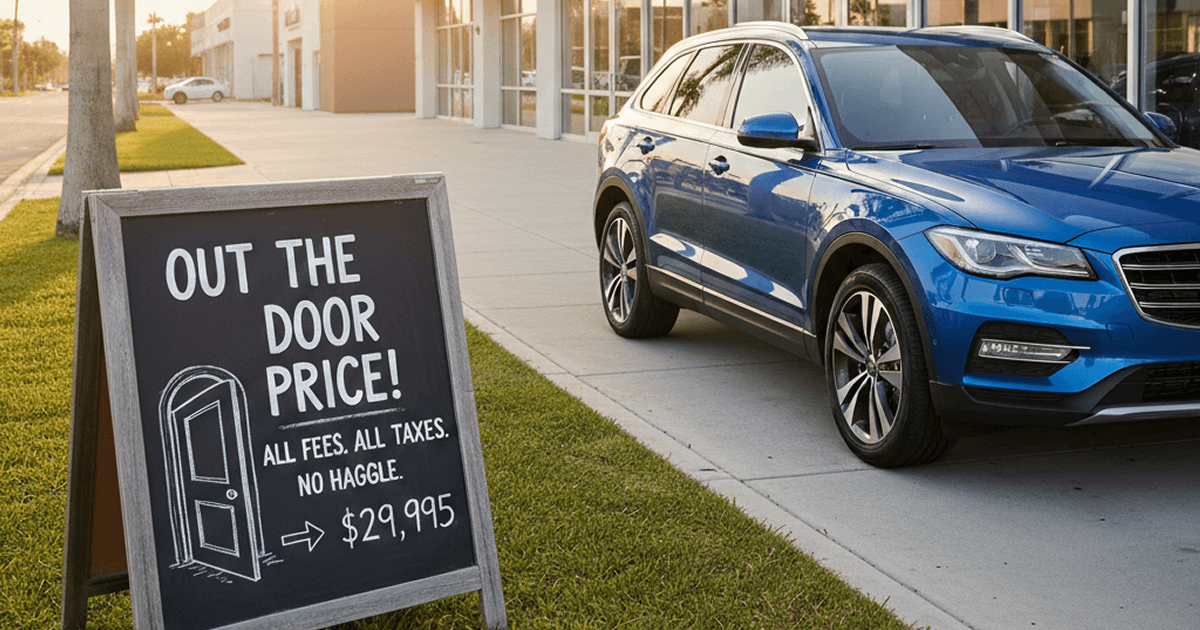 Out the door price with a car