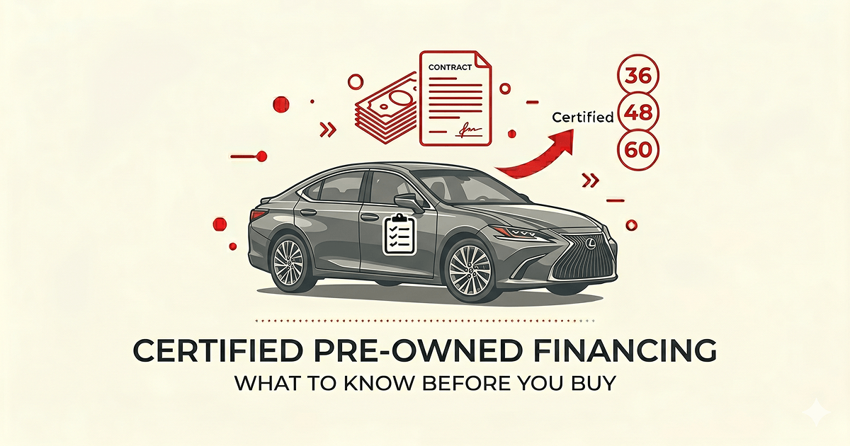 Certified pre-owned financing